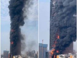 Fire engulfs skyscraper in China’s Changsha city